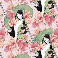 Disney® Mulan & Flowers Cotton Fabric