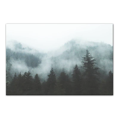 Foggy Mountainscape Canvas Wall Art
