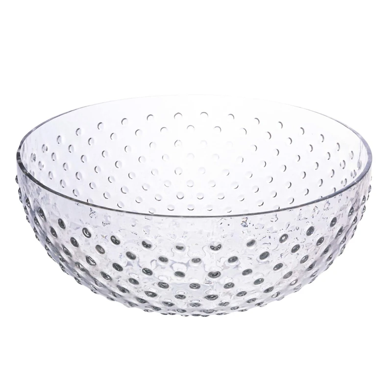 Hello Honey® 12" Clear Hobnail Round Glass Serving Bowl
