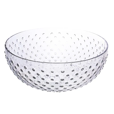 Hello Honey® 12" Clear Hobnail Round Glass Serving Bowl