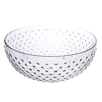 Hello Honey® 12" Clear Hobnail Round Glass Serving Bowl