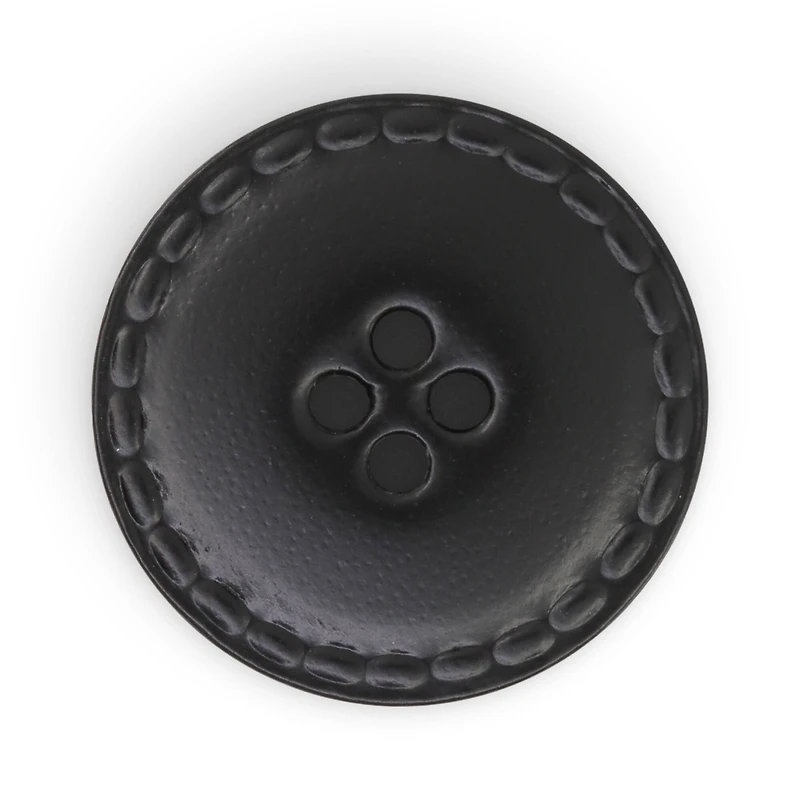 Dritz® 25mm Black Recycled Leather Round Button, 3ct.