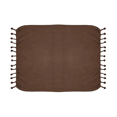 Hello Honey® Iron Colored Woven Cotton Throw Blanket with Tassels