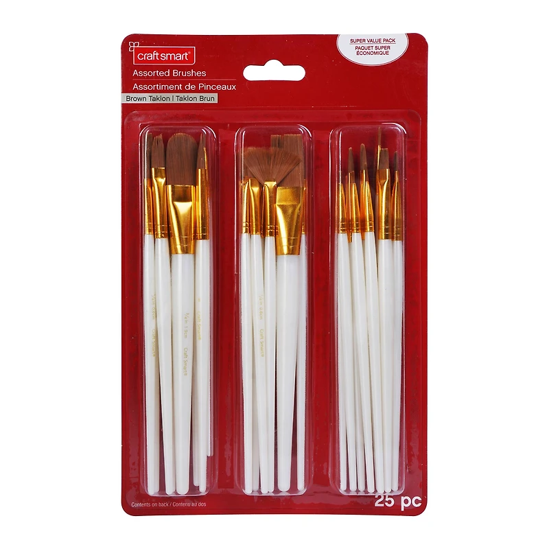 Brown Taklon Brush Set by Craft Smart®
