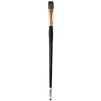 Connoisseur® Black & White Hog Bristle Long Handle Flat Brush