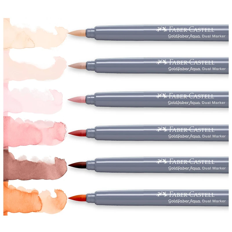 Goldfaber Portrait Dual Ended Aqua Marker 6ct.