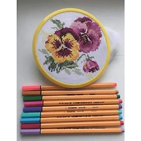 Alisa Pansies Cross Stitch Kit