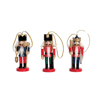 Santa's Workshop 3.3" Nutcracker Ornament Set