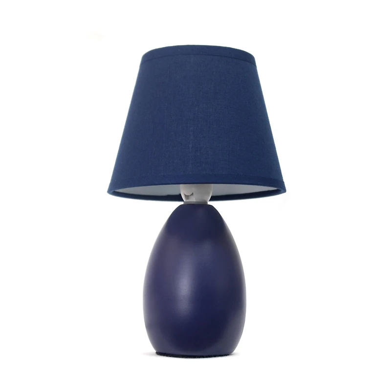 Simple Designs Mini Egg Oval Ceramic Table Lamp