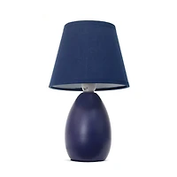 Simple Designs Mini Egg Oval Ceramic Table Lamp