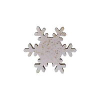 Hello Honey® 8.7" Cream & Gold Mango Wood Snowflake
