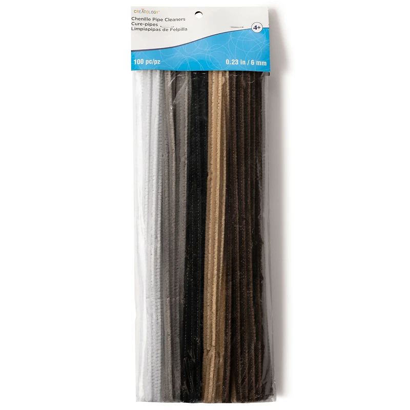 12 Pack: 100 ct. (1,200 total) Natural Chenille Pipe Cleaners by Creatology™