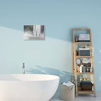 Stupell Industries Waterfall Bath Time Wooden Wall Plaque