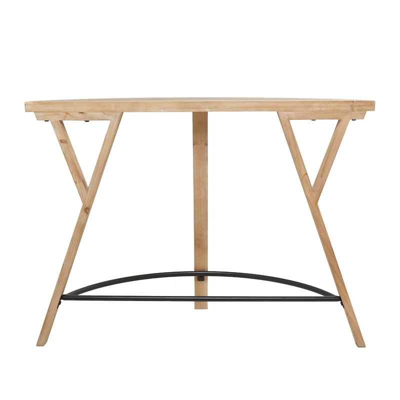 42" Brown Wood Modern Farmhouse Console Table