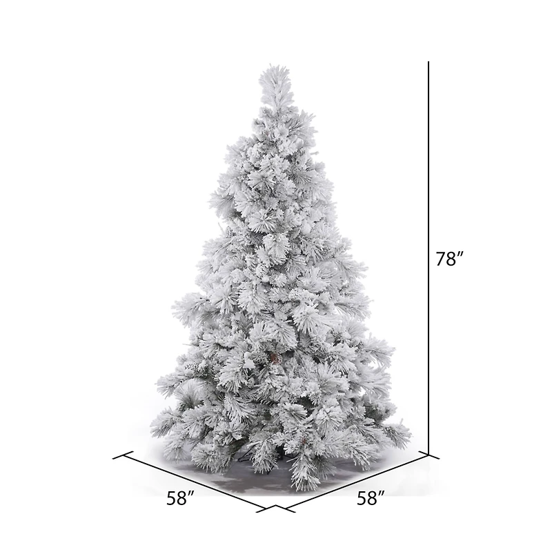 6.5ft. Unlit Flocked Alberta Artificial Christmas Tree