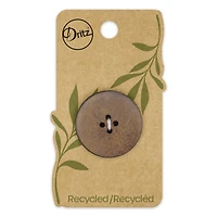 Dritz® 30mm Medium Brown Recycled Leather Round Button, 3ct.