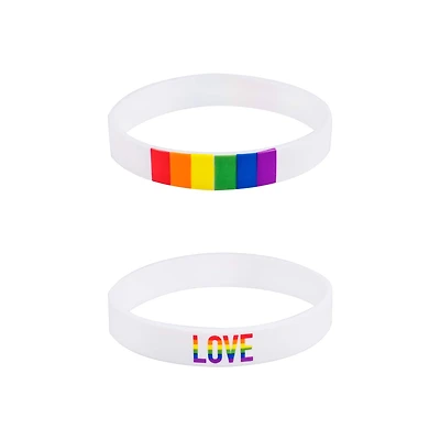Pride Rubber Bracelets, 6ct. by Celebrate It™