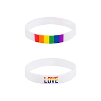 Pride Rubber Bracelets, 6ct. by Celebrate It™