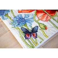 Luca-s Poppies And Butterflies Counted Cross Stitch Kit
