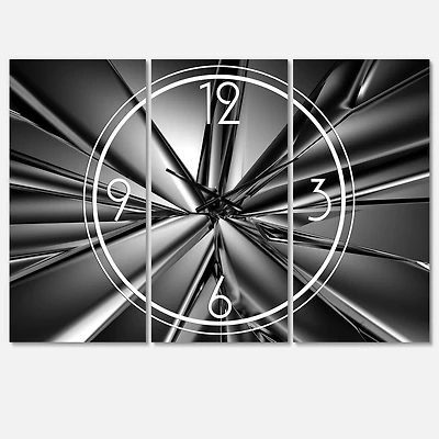 Designart Futuristic Crystal Background Multipanel Wall Clock