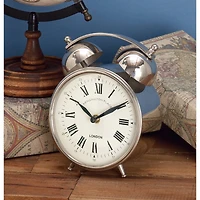 7" Stainless Steel and Aluminum Traditional Clock
