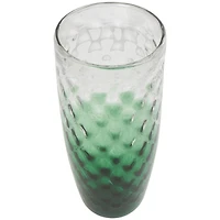 20" Green Ombre Handmade Glass Vase