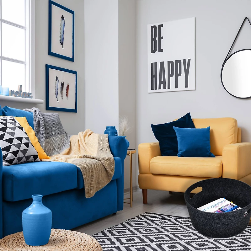 Welaxy 15" Felt Round Basket