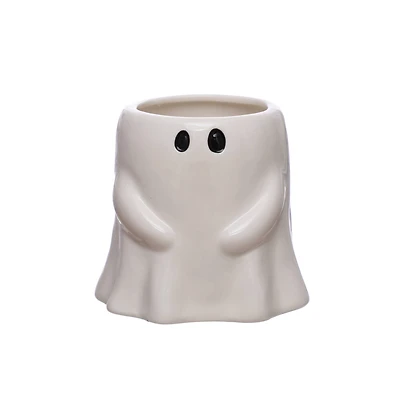4.5" White Ghost Ceramic Decorative Container by Ashland®