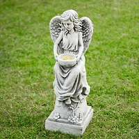Glitzhome® 31" Angel Garden Bird Feeder Statue