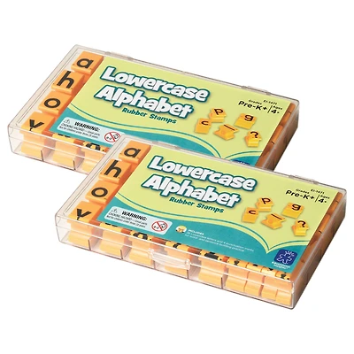 Educational Insights Alphabet Rubber Stamps, Lowercase, 2 Sets of 60