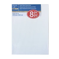 4 Packs: 8 ct. (32 total) 9" x 12" Super Value Canvas by Artist's Loft®