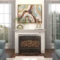 8" Gold Aluminum Brushed Vase with Hammered Top