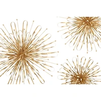 Gold Abstract Round Metal Accent Set, 3ct.