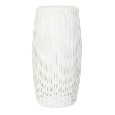 Household Essentials 24.5" White Woven Pedestal