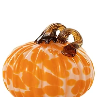 Glitzhome® Orange Glass Pumpkin & Gourd Set