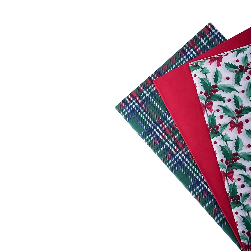 Holly Jolly Plaid Tissue Paper, 36ct. by Celebrate It™