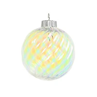 3.25" Clear Iridescent DIY Plastic Hatch Ball Ornament by Make Market®