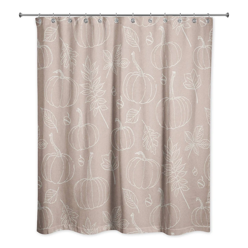 Dusty Rose Fall Shower Curtain