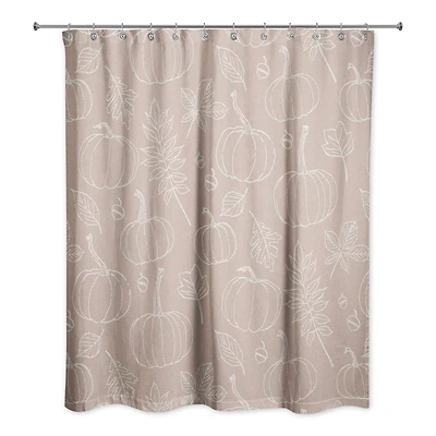 Dusty Rose Fall Shower Curtain