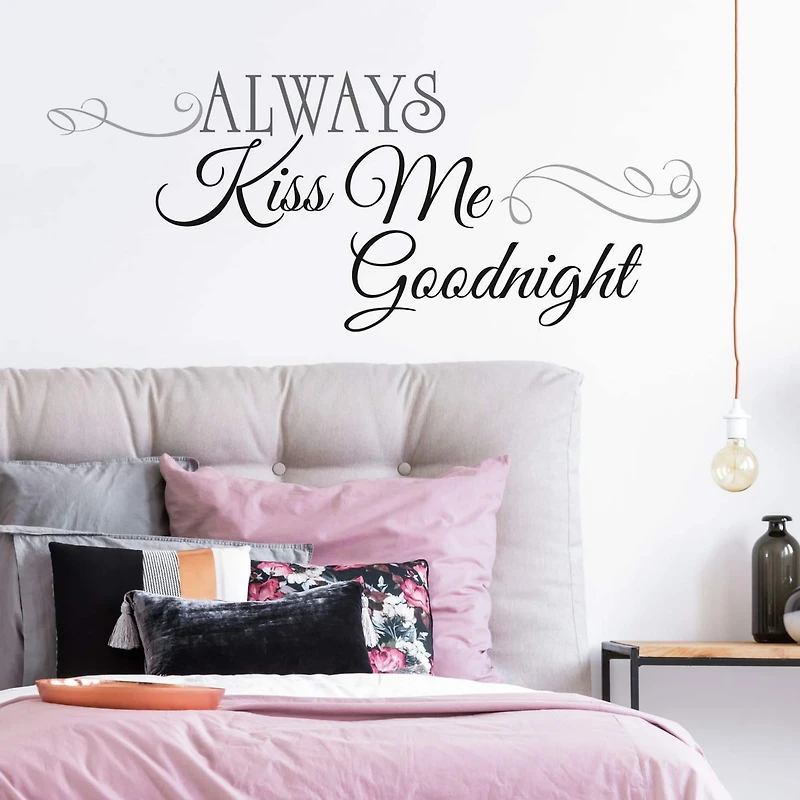 RoomMates Always Kiss Me Goodnight Peel & Stick Wall Decals