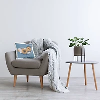 Stupell Industries Abstract Chicken Portrait Sunflower Body Botanical Pattern Throw Pillow 18" x 18"