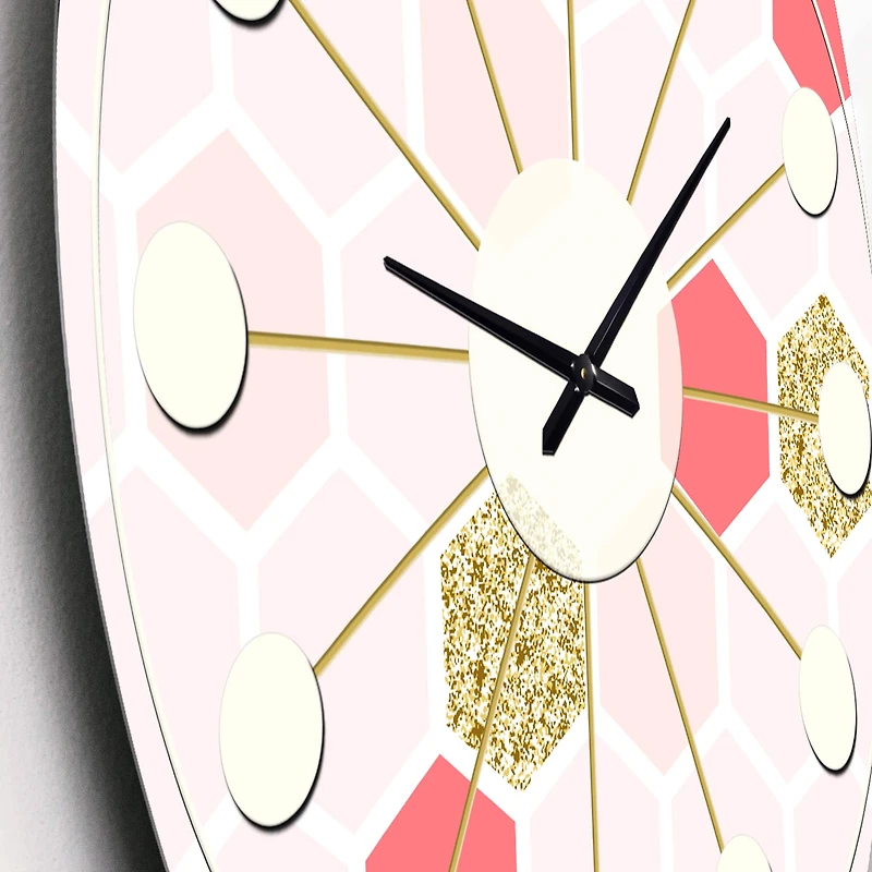 Designart 'Gold Chic Design I Mid-Century Modern Wall Clock