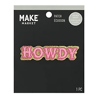 Embroidered Glitter Howdy Iron On & Adhesive Patch by Make Market®