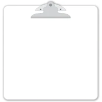 Doodlebug Design Inc.™ Clipart Lily White Monochromatic Clipboard