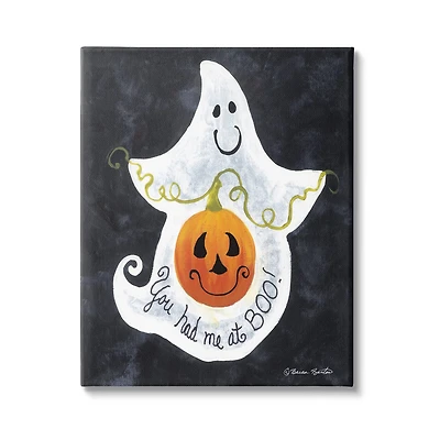 Stupell Industries You Had Me At Boo Ghost Canvas Wall Art