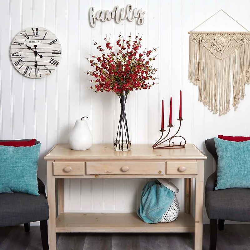 38" Red Giant Cherry Blossom Arrangement in Vase