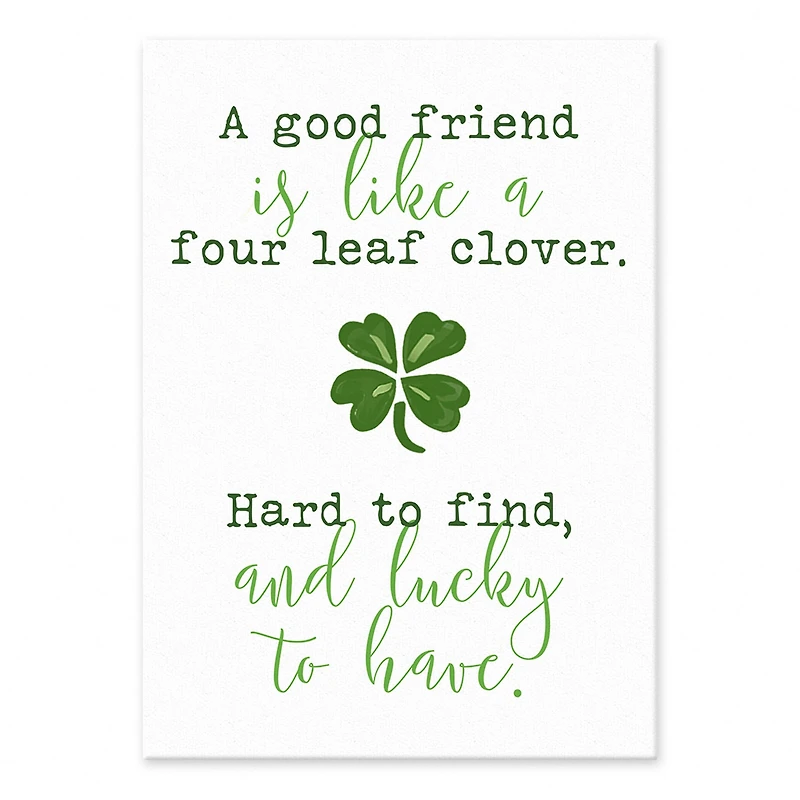 Good Friend Four Leaf Clover Tabletop Canvas