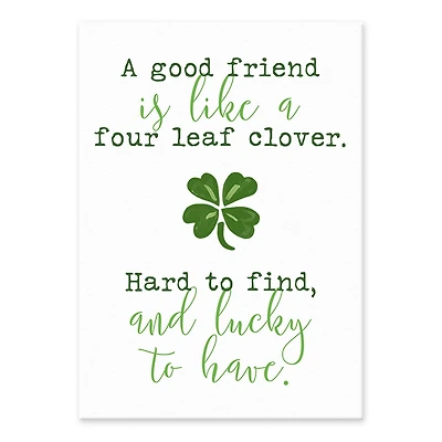 Good Friend Four Leaf Clover Tabletop Canvas