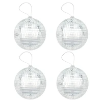 6 Packs: 4 ct. (24 total) 4" Silver Disco Balls by Celebrate It®