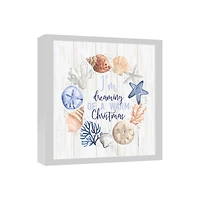 18" Dreaming of a Warm Christmas Framed Wall Canvas